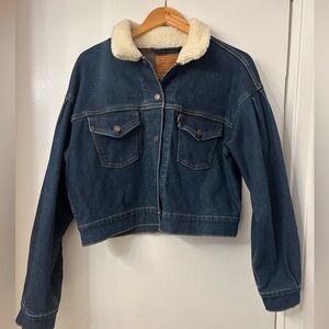 Levis Denim Sherpa-Lined Collar Jacket (Size S but fits like L)